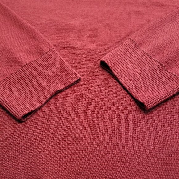 Lachlan Mens Sweater XXL British Inspired 1/4 Zip Pullover Long Sleeve Red - Picture 7 of 14